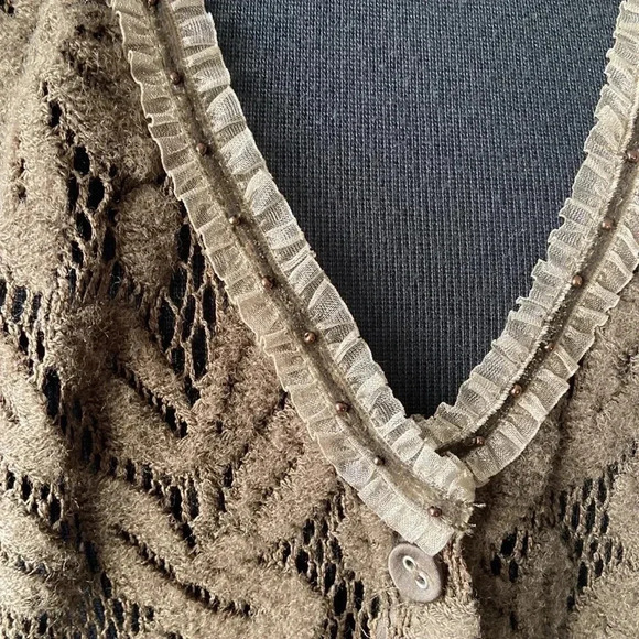 Mais il est ou le  Soleil | Lace Long Sleeve Fit & Flare Sweater - Picture 3 of 11